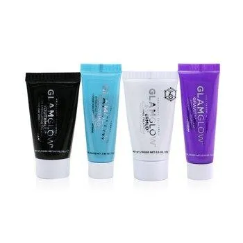 GLAMGLOW Instant Celebrity Skin Masking Set: 1x Supermud Clearing Treatment 15g/0.5oz + 1x Youthmud Glow Stimulating Treatment 15g/0.5oz + 1x Thristymud Hydrating Treatment 10g/0.35 + 1x Gravitymud Firming Treatment- 10g/0.35 4pcs