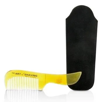 The Art of Shaving Horn Moustache Comb Black Suedine 1pc