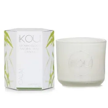 iKOU Eco-Luxury Aromacology Natural Wax Candle Glass Calm 85g