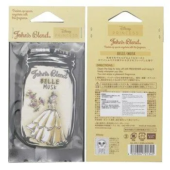 John's Blend Disney Princess Air Freshener Belle Musk 1pc