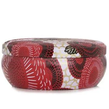 VOLUSPA 3 Wick Decorative Tin Candle Spiced Goji Tarocco Orange 340g