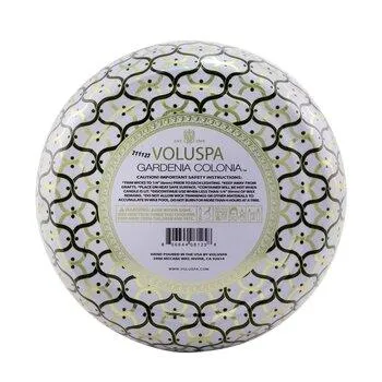 VOLUSPA 3 Wick Decorative Tin Candle Gardenia Colonia 340g