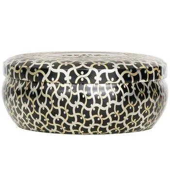 VOLUSPA 3 Wick Decorative Tin Candle Crisp Champagne 340g