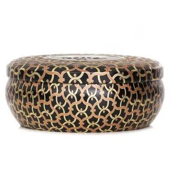 VOLUSPA 3 Wick Decorative Tin Candle Burning Woods 340g