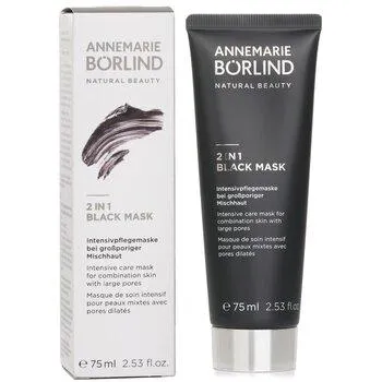 Annemarie Borlind 2 In 1 Black Mask Intensive Care Mask For Combination Skin With Large Pores 75ml