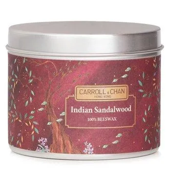Carroll & Chan 100% Beeswax Tin Candle Indian Sandalwood (8x6) cm