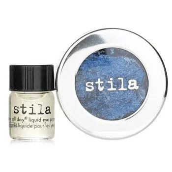 Stila Magnificent Metals Foil Finish Eyeshadow With Mini Stay All Day Liquid Eye Primer Metallic Cobalt