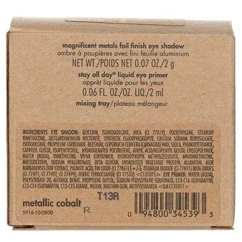 Stila Magnificent Metals Foil Finish Eyeshadow With Mini Stay All Day Liquid Eye Primer Metallic Cobalt