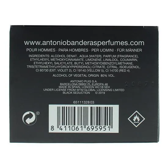 Antonio Banderas Seduction In Black Eau De Toilette 100ml