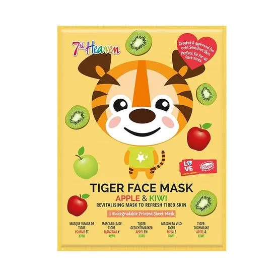 Montagne Jeunesse 7th Heaven Apple & Kiwi Tiger Face Mask 1 Sheet Mask