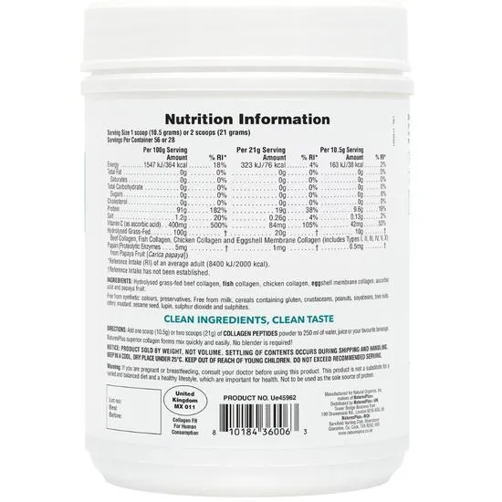 Nature's Plus Collagen Peptides 280g