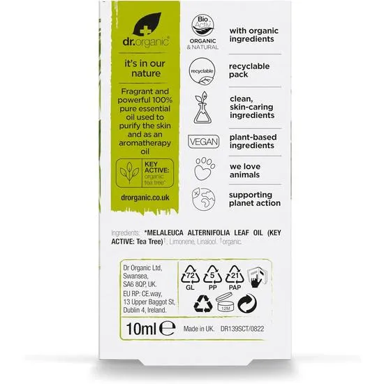 Dr. Organic Bioactive Skin Care Organic Tea Tree Pure Oil 10ml
