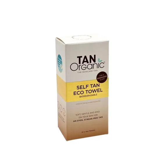 TanOrganic Self Tan Eco Tanning Towel 2 X 10ml