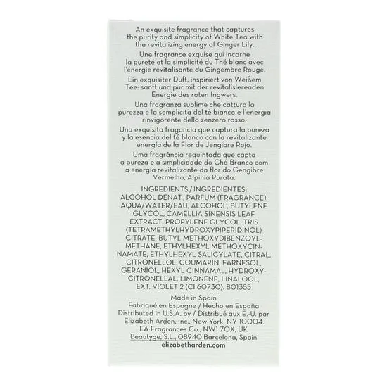 Elizabeth Arden White Tea Ginger Lily Eau De Toilette 100ml