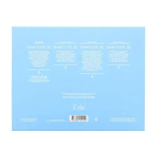 Davidoff Cool Water Woman Eau De Toilette Gift Set 50ml Eau De Toilette + 15ml Eau De Toilette + 75ml Body Lotion + 75ml Shower Gel