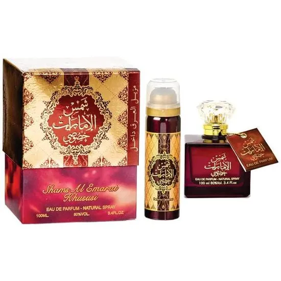 Ard Al Zaafaran Shams Emarat Khususi Perfume Eau De Parfum With Body Deodorant 100ml