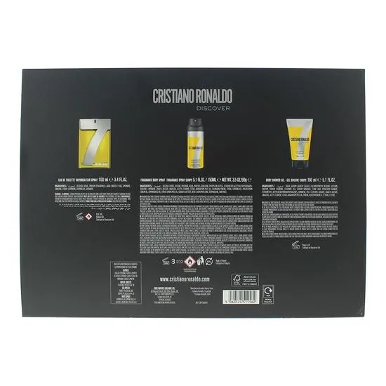 Cristiano Ronaldo Cr7 Discover Eau De Toilette Gift Set 100ml