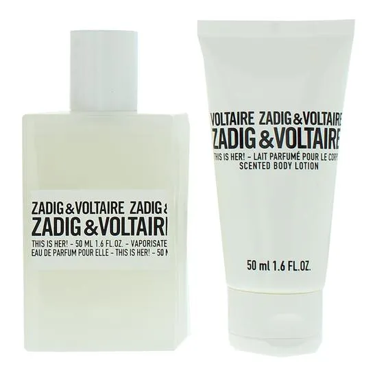 Zadig & Voltaire This Is Her! Eau De Parfum + Body Lotion Gift Set 50ml