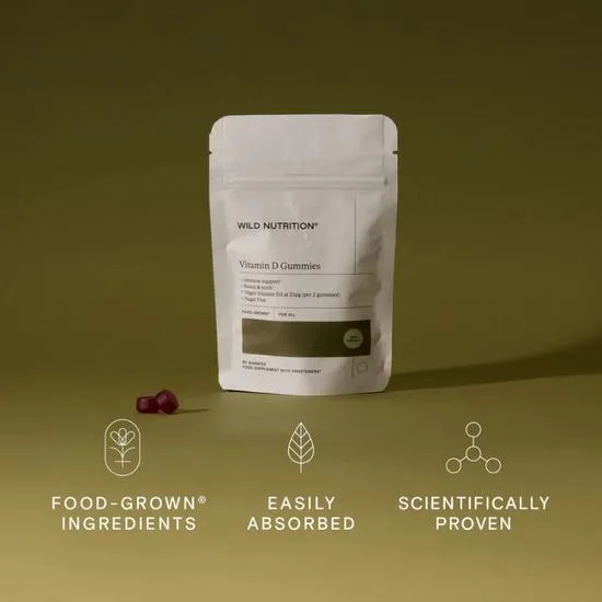 Wild Nutrition Food Grown Vitamin D Gummies 60 Gummies