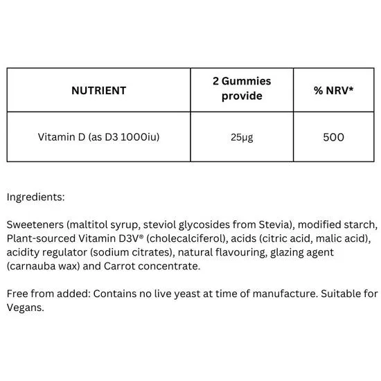 Wild Nutrition Food Grown Vitamin D Gummies 60 Gummies
