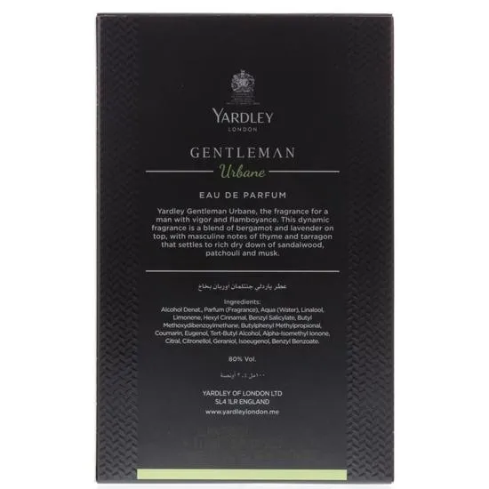 Yardley Gentleman Urbane Eau De Parfum 100ml