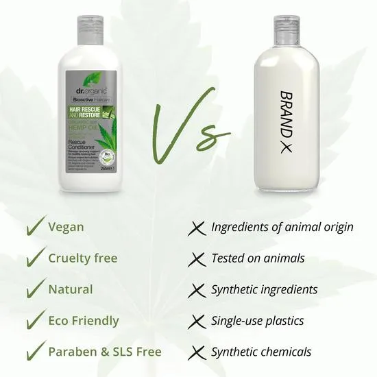 Dr. Organic Bioactive Hair Care Organic Hemp Oil Rescue Conditioner 265ml