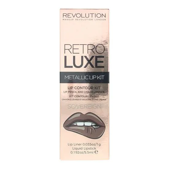Revolution Retro Luxe Metallic Lip Kit Sovereign