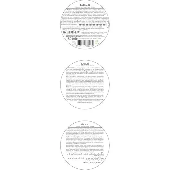 Totex Cosmetic Gold Hair Styling Wax 150ml