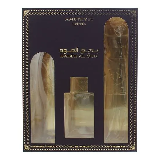 Lattafa Bade'e Al Oud Amethyst Eau De Parfum Gift Set 100ml