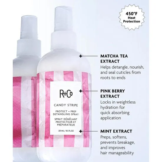 R+Co CANDY STRIPE Detangling Spray