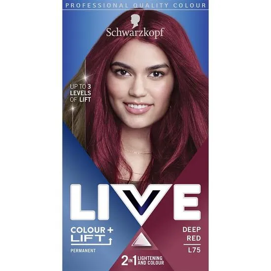 Schwarzkopf Live Colour Plus Lift Permanent Hair Colour Deep Red L75