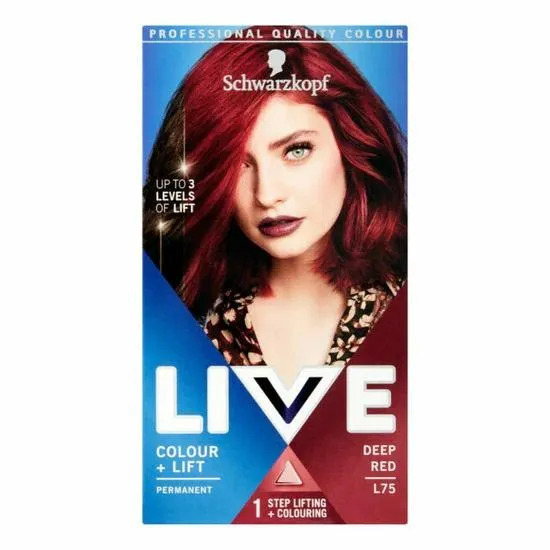 Schwarzkopf Live Colour Plus Lift Permanent Hair Colour Deep Red L75