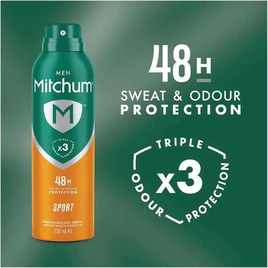 Revlon Mitchum Men Triple Odour Defence Deodorant Sport 200ml