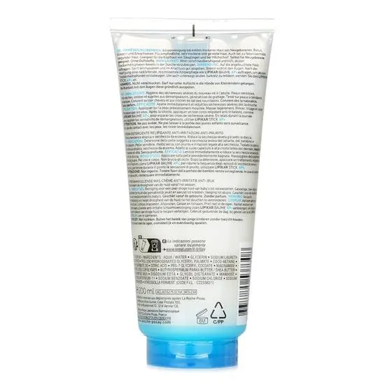 La Roche-Posay Lipikar Syndet AP+ Lipid Replenishing Cream Wash 200ml