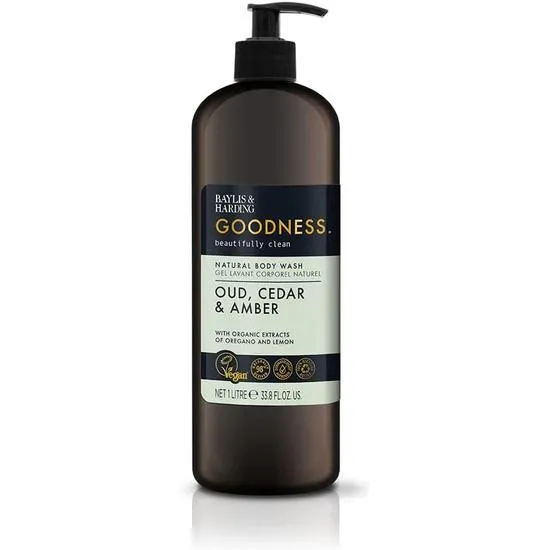 Baylis & Harding Goodness Oud Cedar & Amber Natural Body Wash 1000ml