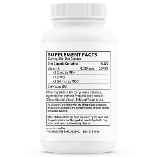 Thorne Vitamin K Capsules 60 Capsules