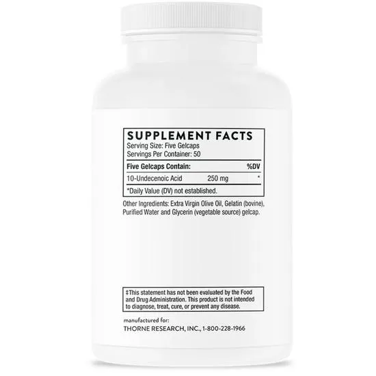 Thorne Undecylenic Acid Gelcaps 250