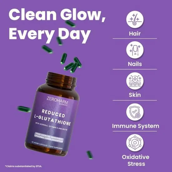 ZeroHarm Liposomal Reduced L-Glutathione 250mg Capsules 60 Capsules