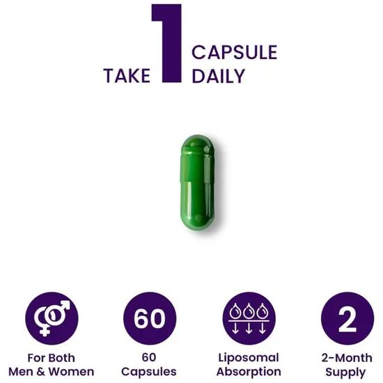 ZeroHarm Liposomal Reduced L-Glutathione 250mg Capsules 60 Capsules