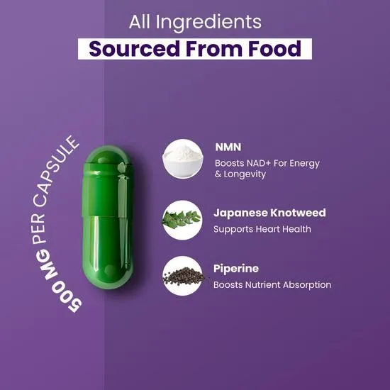 ZeroHarm Liposomal NMN 250mg + Resveratrol Capsules 60 Capsules