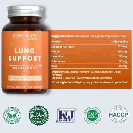 ZeroHarm Liposomal Lung Support Capsules 60 Capsules