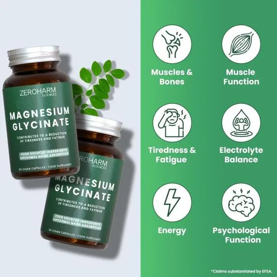 ZeroHarm Liposomal Magnesium Glycinate 600mg Capsules 60 Capsules