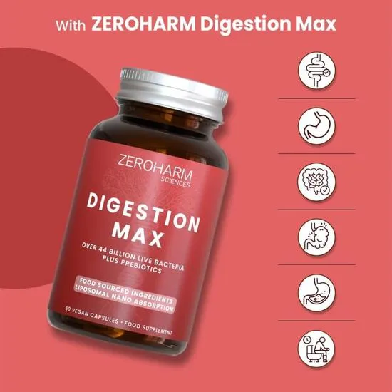 ZeroHarm Liposomal Digestion Max 44bn Capsules 60 Capsules