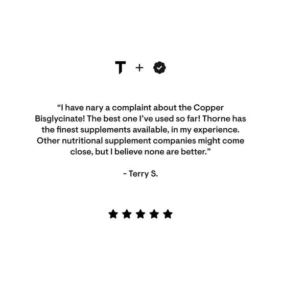 Thorne Copper Bisglycinate Capsules 60 Capsules