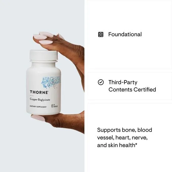 Thorne Copper Bisglycinate Capsules 60 Capsules