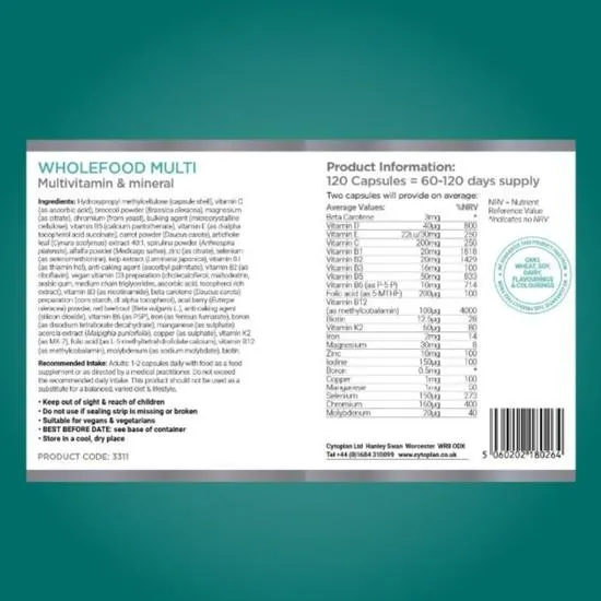 Cytoplan Wholefood Multi Capsules 60 Capsules