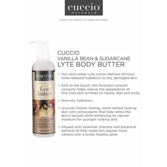 Cuccio Vanilla Bean & Sugarcane Lyte Body Butter 946ml