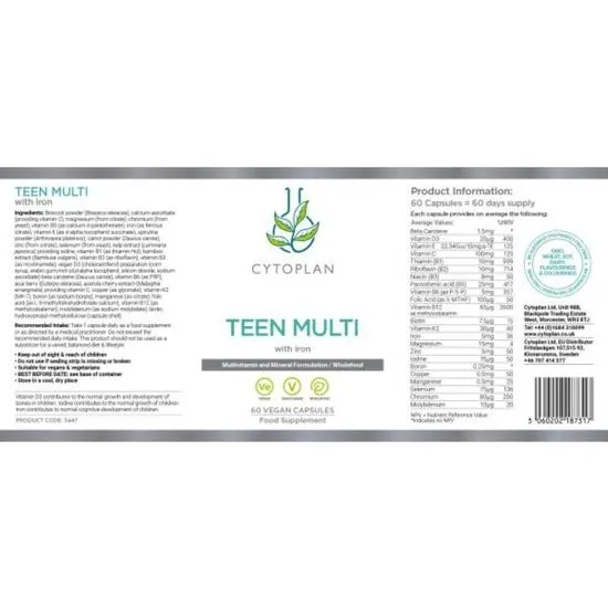Cytoplan Teen Multi Capsules 60 Capsules