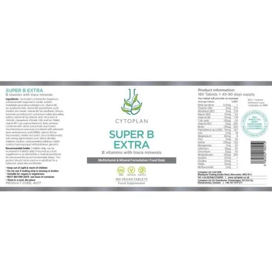 Cytoplan Super B Extra 60 Tablets