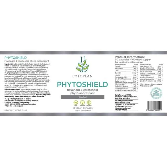 Cytoplan Phytoshield Phyto-Antioxidant Capsules 60 Capsules